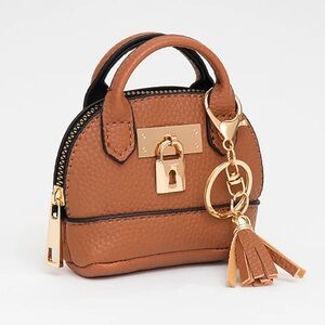 NWT Luxury Inspired Mini Cognac Bag Charm